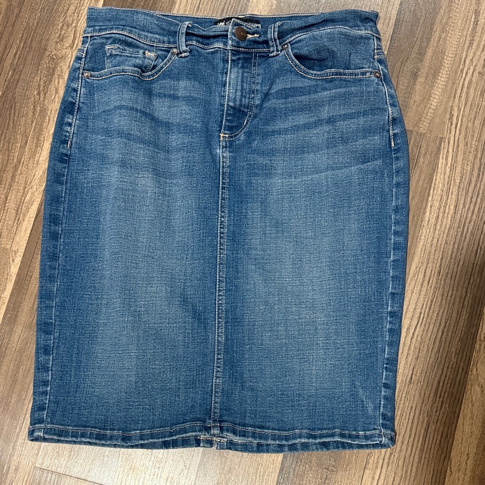 Lee Women's Blue Denim Pencil Skirt